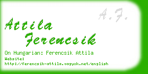 attila ferencsik business card